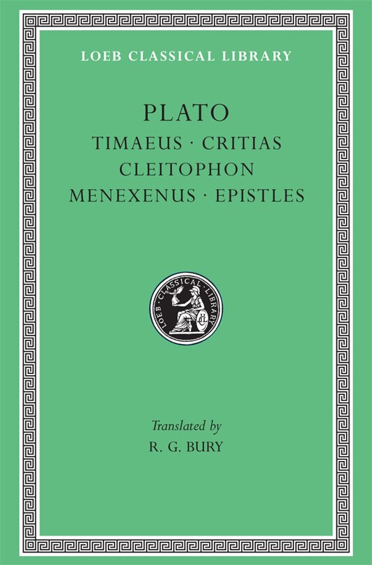 Couverture_Timaeus. Critias. Cleitophon. Menexenus. Epistles