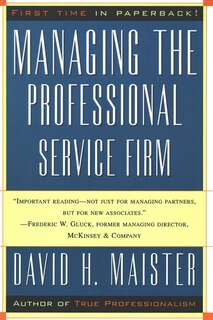 Couverture_Managing The Professional Service Firm