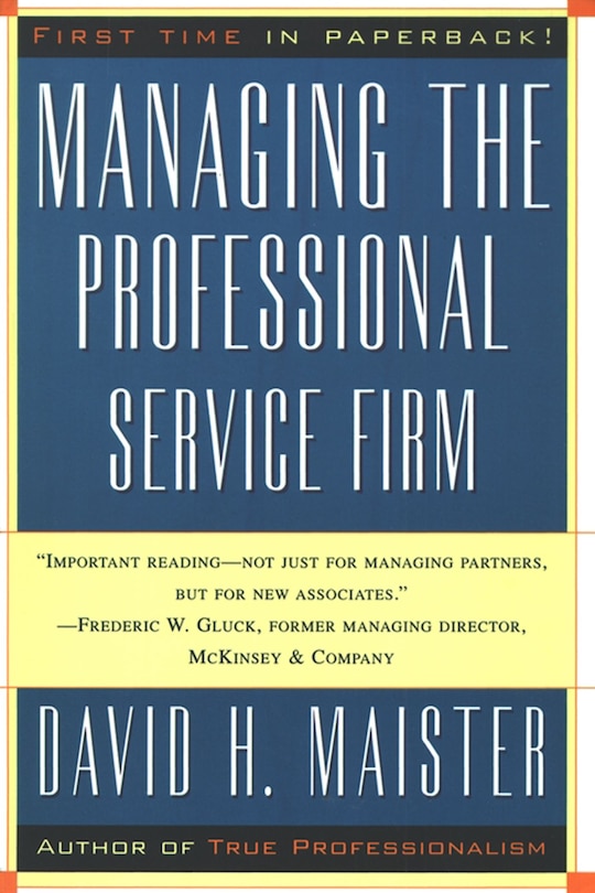 Couverture_Managing The Professional Service Firm