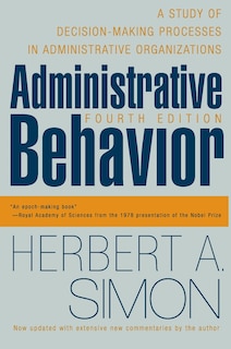 Front cover_Administrative Behavior, 4th Edition