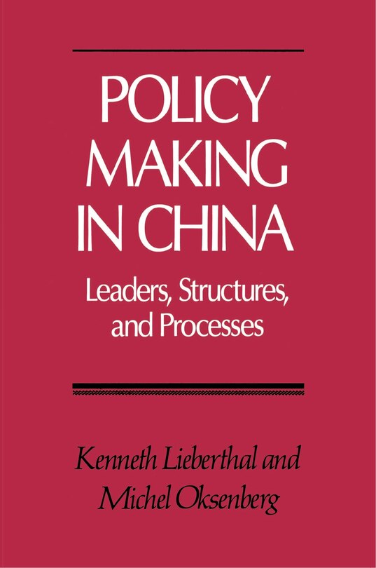 Front cover_Policy Making in China