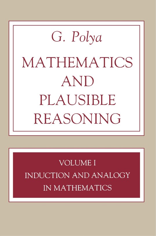 Front cover_Mathematics and Plausible Reasoning, Volume 1