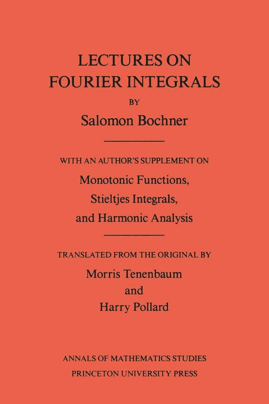 Front cover_Lectures on Fourier Integrals