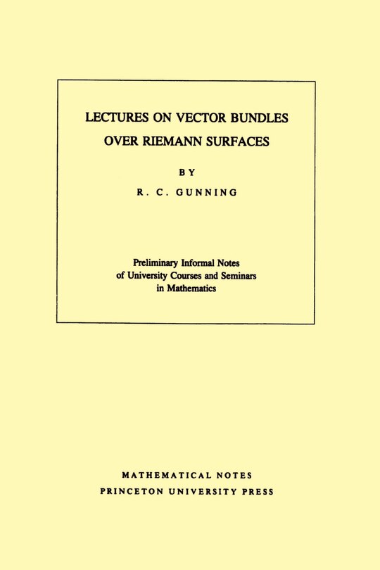 Front cover_Lectures on Vector Bundles over Riemann Surfaces