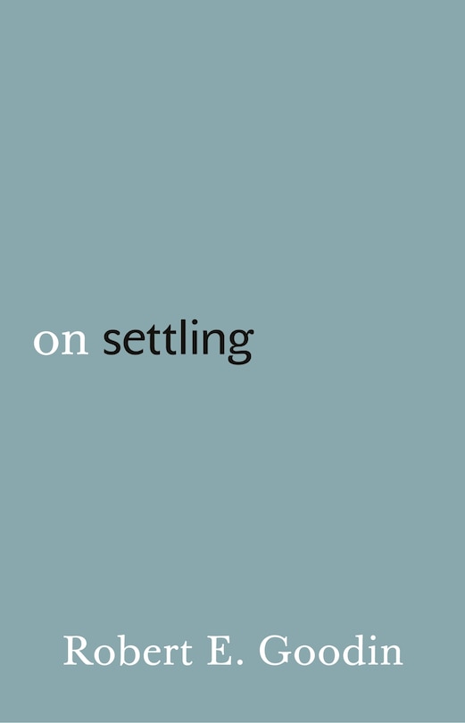 Front cover_On Settling
