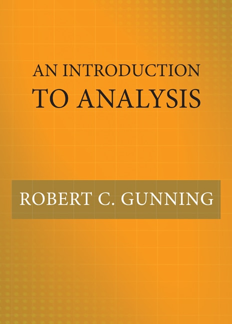 Front cover_An Introduction to Analysis