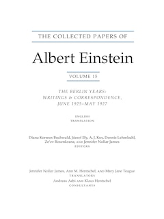 Front cover_The Collected Papers of Albert Einstein, Volume 15 (Translation Supplement)