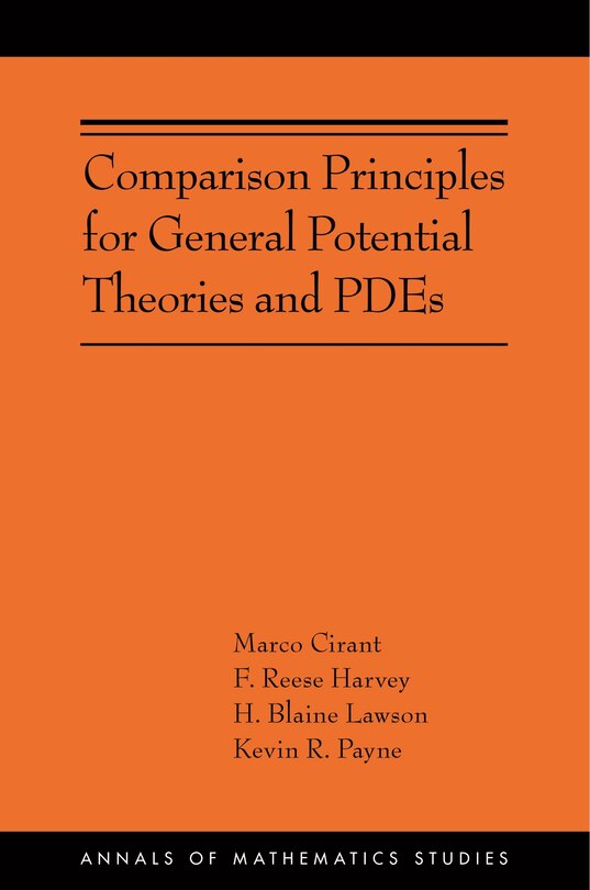 Couverture_Comparison Principles for General Potential Theories and PDEs