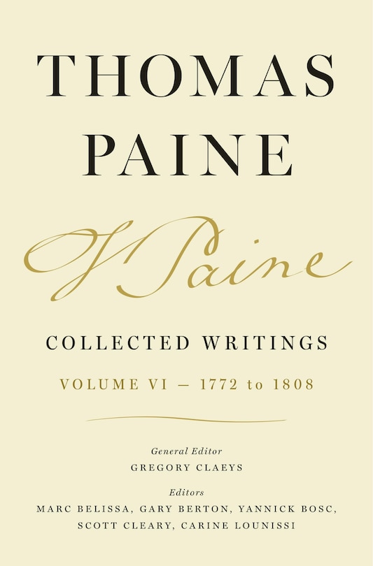 Couverture_Thomas Paine Collected Writings, Volume 6