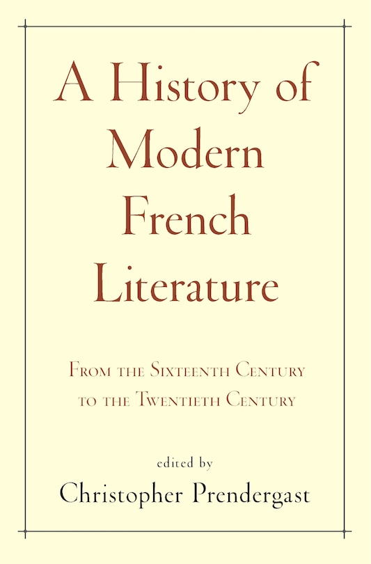 Couverture_A History of Modern French Literature