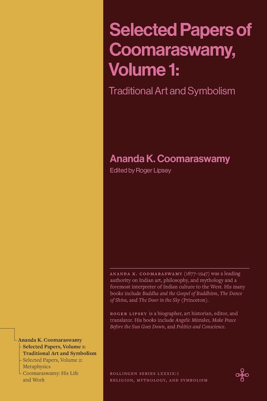 Front cover_Selected Papers of Coomaraswamy, Volume 1