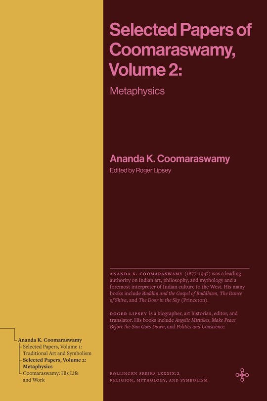Couverture_Selected Papers of Coomaraswamy, Volume 2