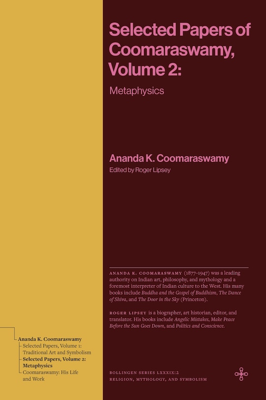 Couverture_Selected Papers of Coomaraswamy, Volume 2