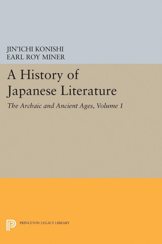 Couverture_A History of Japanese Literature, Volume 1