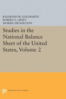 Couverture_Studies in the National Balance Sheet of the United States, Volume 2