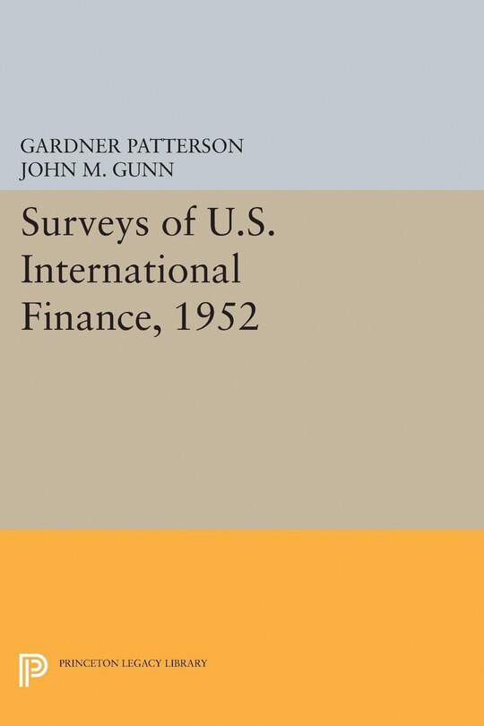 Couverture_Surveys of U.S. International Finance, 1952
