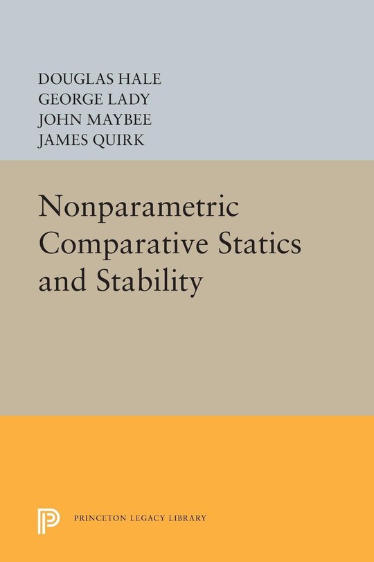 Front cover_Nonparametric Comparative Statics and Stability