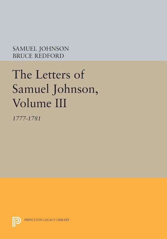 Couverture_The Letters of Samuel Johnson, Volume III