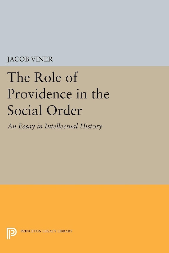 Front cover_The Role of Providence in the Social Order