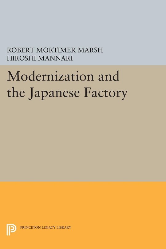 Front cover_Modernization and the Japanese Factory