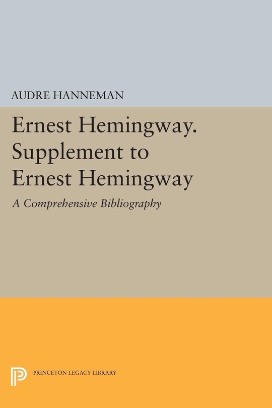 Couverture_Ernest Hemingway. Supplement to Ernest Hemingway