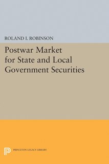 Front cover_Postwar Market for State and Local Government Securities