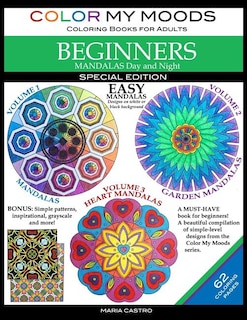 Couverture_Color My Moods Coloring Books for Adults, Mandalas Day and Night for BEGINNERS