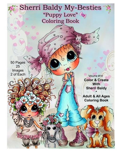 Front cover_Sherri Baldy My Besties TM Puppy Love Coloring Book