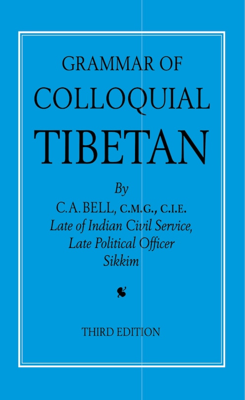 Front cover_Grammar of Colloquial Tibetan