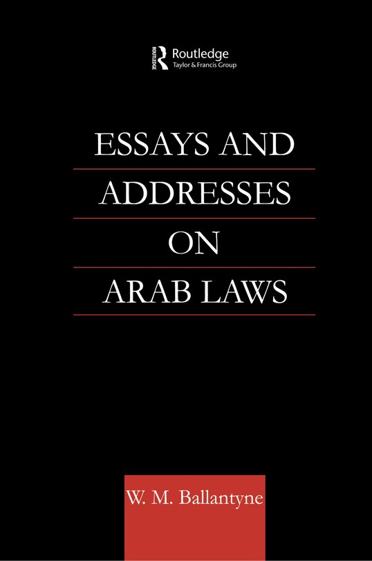 Front cover_Essays and Addresses on Arab Laws