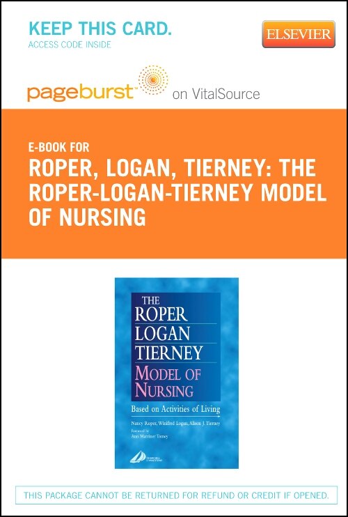 Front cover_The Roper-Logan-Tierney Model of Nursing - Elsevier eBook on VitalSource (Retail Access Card)