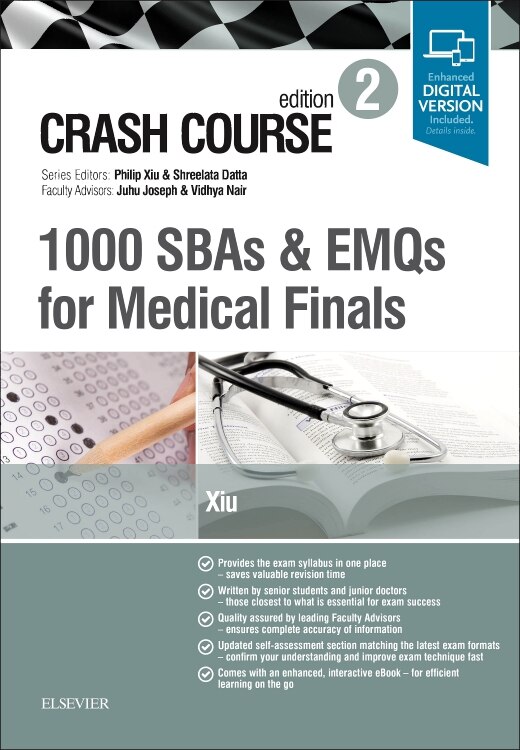 Couverture_Crash Course 1000 SBAs and EMQs for Medical Finals