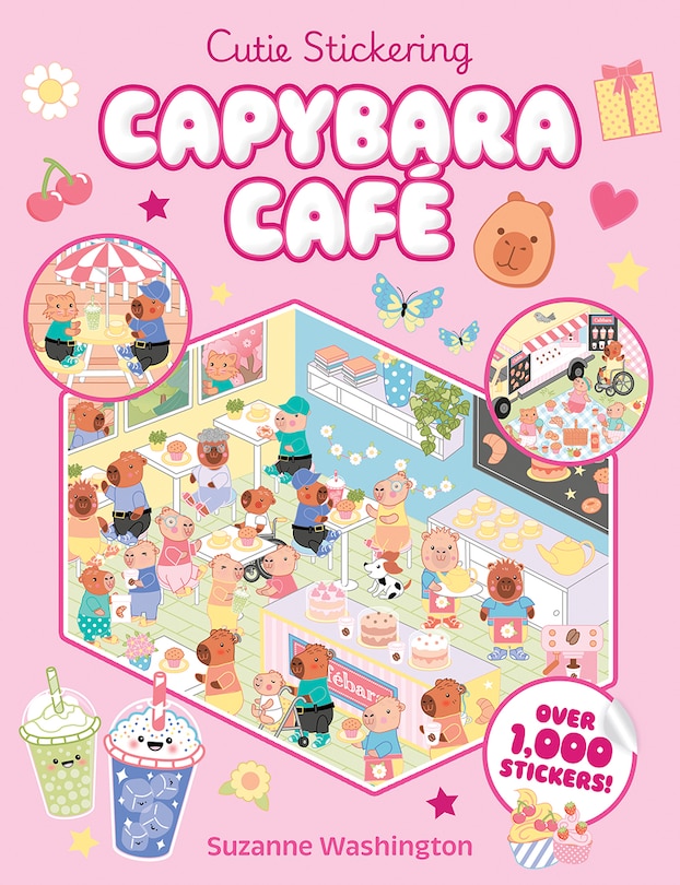 Front cover_Cutie Stickering: Capybara Caf&eacute;