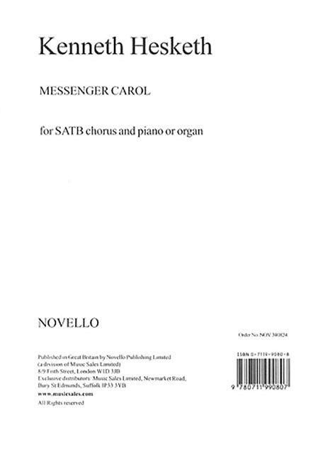 Front cover_Kenneth Hesketh: Messenger Carol Satb