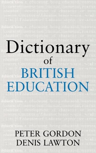 Couverture_Dictionary Of British Education