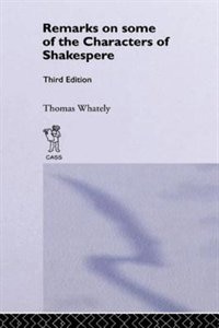 Couverture_Remarks on Some of the Characters of Shakespeare