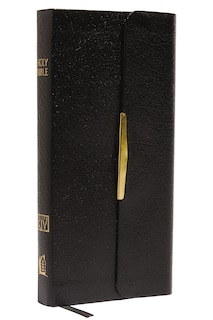 Front cover_KJV Compact Checkbook Bible, Black Bonded Leather, Red Letter: King James Version, Holy Bible