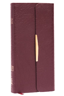 Front cover_KJV Compact Checkbook Bible, Burgundy Bonded Leather, Red Letter: King James Version, Holy Bible