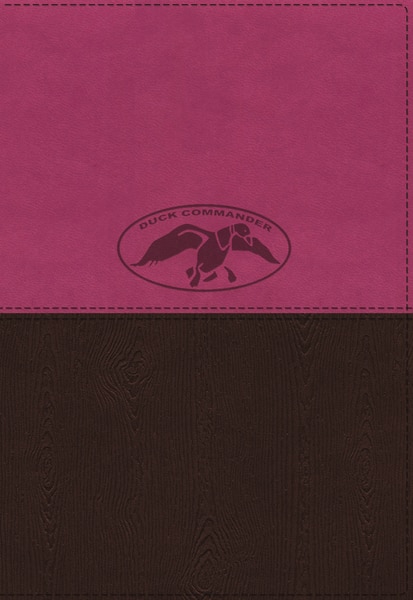 Front cover_Nkjv, Duck Commander Faith And Family Bible, Leathersoft, Pink/brown