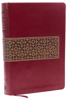 Front cover_Kjv Study Bible, Large Print, Leathersoft, Maroon/brown, Thumb Indexed, Red Letter