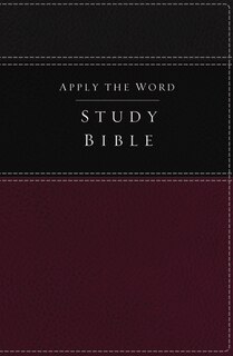 Front cover_Nkjv, Apply The Word Study Bible, Leathersoft, Burgundy/black