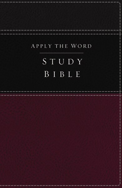 Front cover_Nkjv, Apply The Word Study Bible, Leathersoft, Burgundy/black