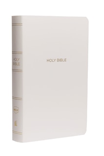 Front cover_Nkjv, Gift And Award Bible, Leather-look, White, Red Letter, Comfort Print