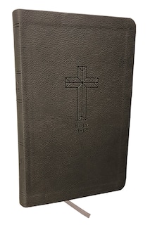 Front cover_NKJV, Value Thinline Bible, Charcoal Leathersoft, Red Letter, Comfort Print