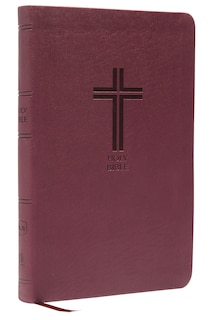 Front cover_NKJV, Value Thinline Bible, Burgundy Leathersoft, Red Letter, Comfort Print