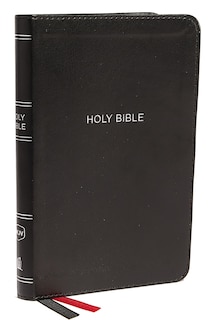Front cover_Nkjv, Thinline Bible, Compact, Leathersoft, Black, Red Letter, Comfort Print