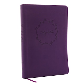 Front cover_NKJV, Value Thinline Bible, Large Print, Purple Leathersoft, Red Letter, Comfort Print