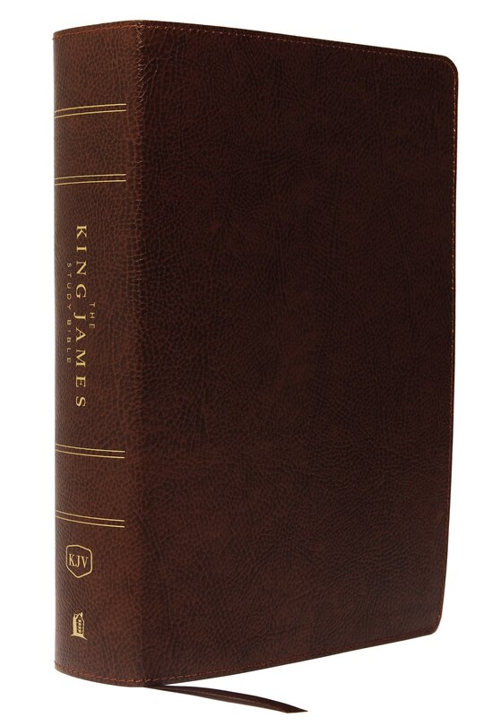 Couverture_Kjv, The King James Study Bible, Bonded Leather, Brown, Red Letter, Full-color Edition
