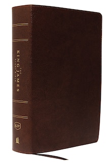 Couverture_Kjv, The King James Study Bible, Bonded Leather, Brown, Thumb Indexed, Red Letter, Full-color Edition