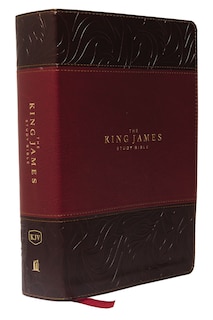 Couverture_Kjv, The King James Study Bible, Leathersoft, Burgundy, Red Letter, Full-color Edition